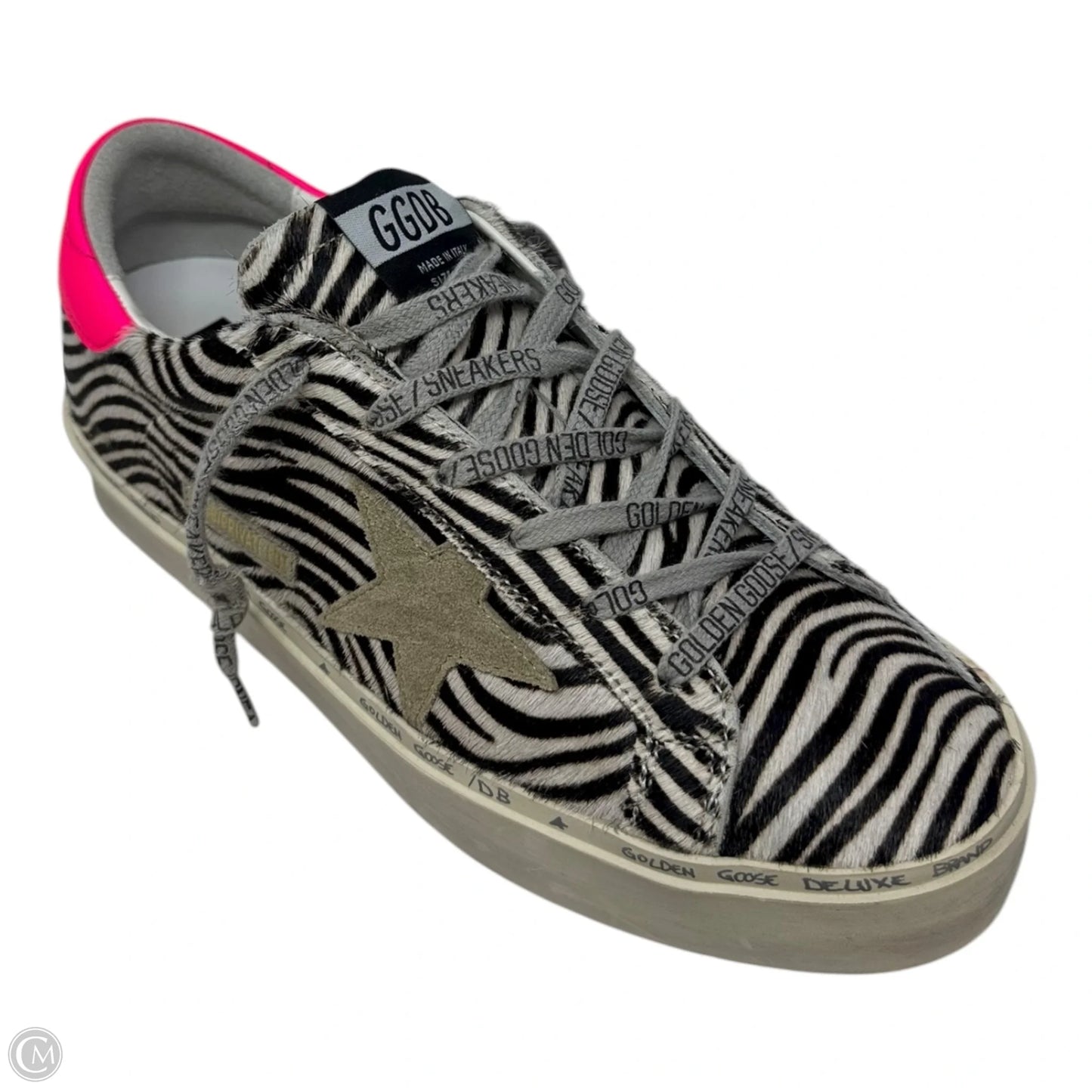 Hi-Star Sneakers Shoes Luxury Designer By Golden Goose In Animal Print, Size: 10 (IT 40)
