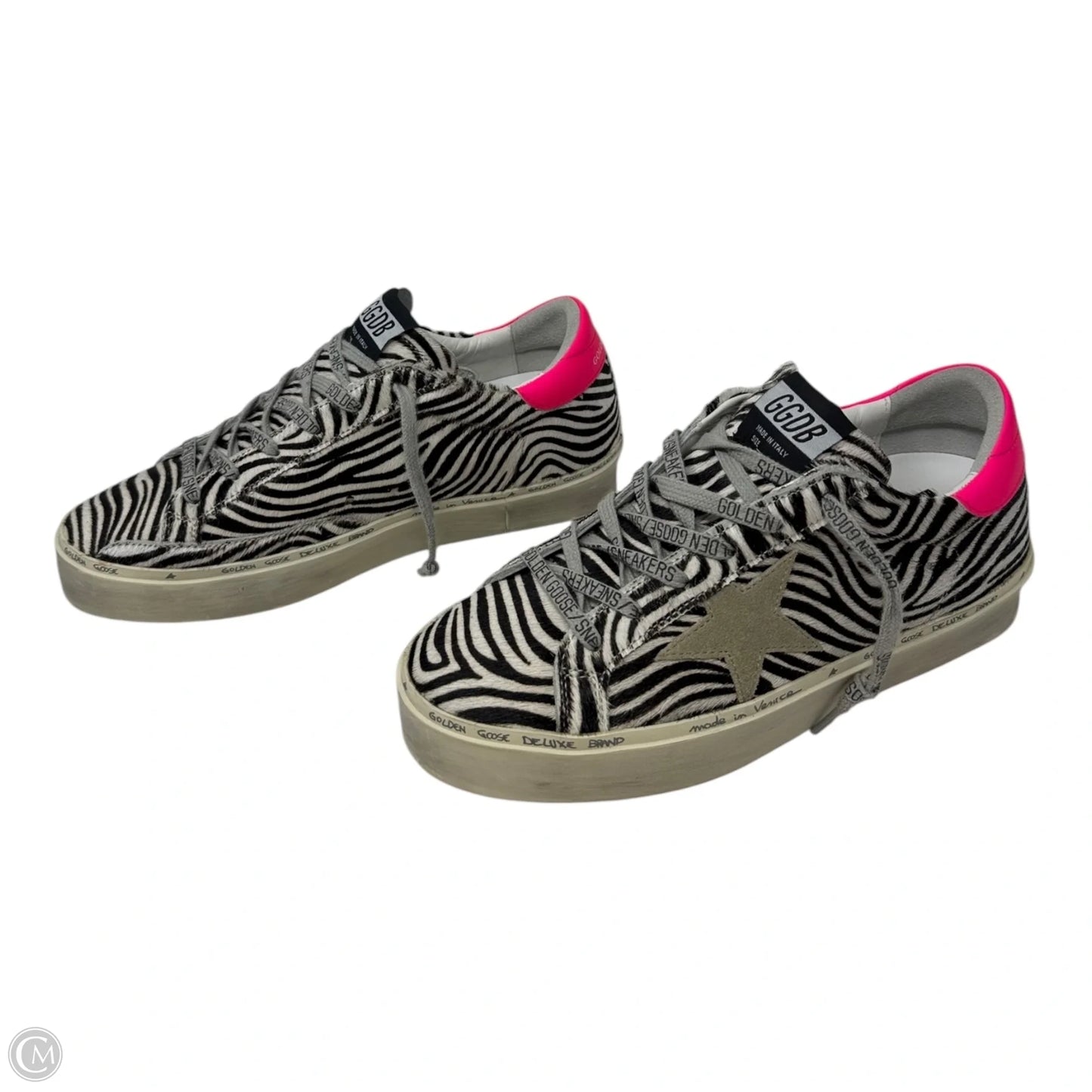 Hi-Star Sneakers Shoes Luxury Designer By Golden Goose In Animal Print, Size: 10 (IT 40)