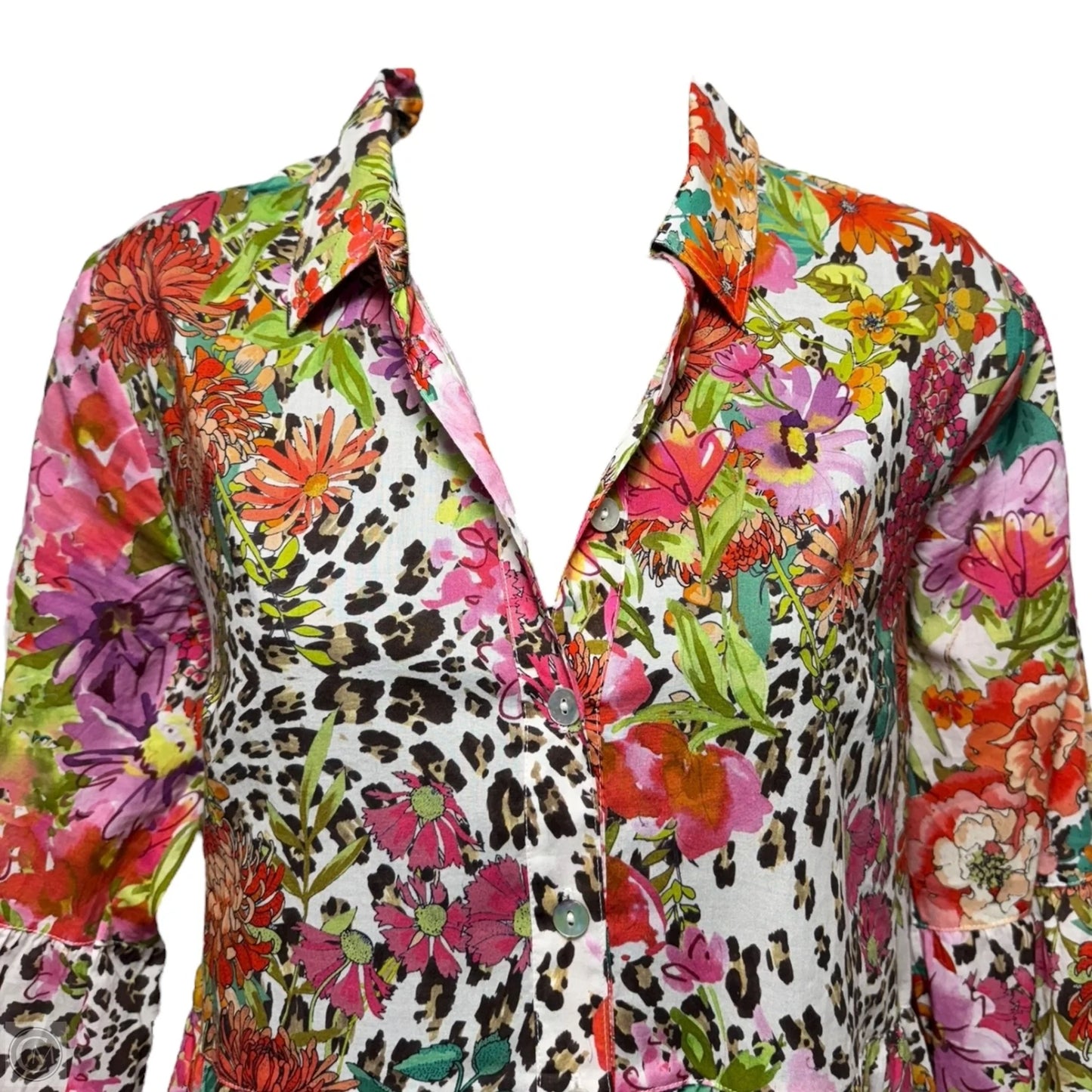 Wild Garden Easy Fit Tiered Dress By Johnny Was In Floral Print, Size: S