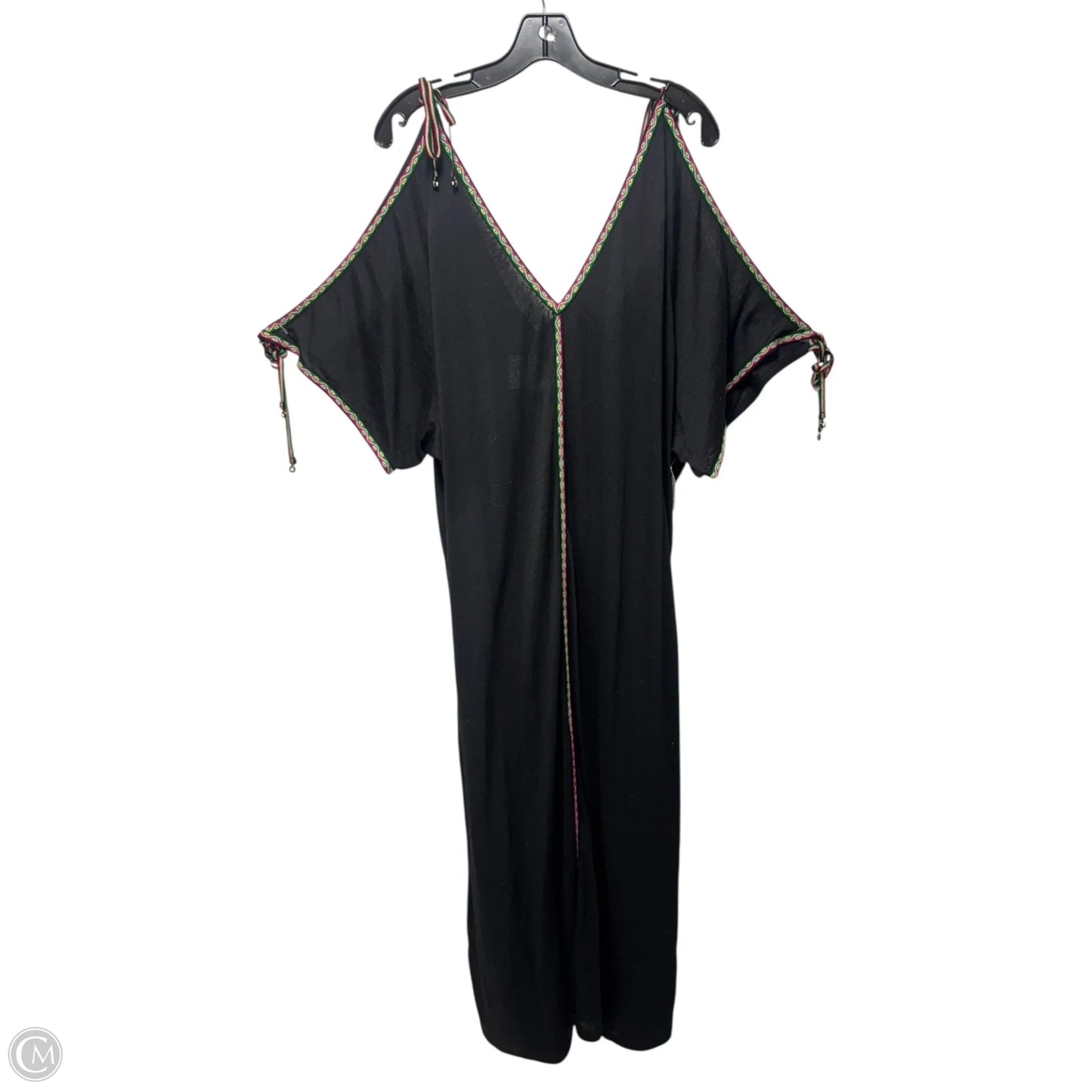 Abaya Cold Shoulder Maxi Dress By Pitusa In Black, Size: M
