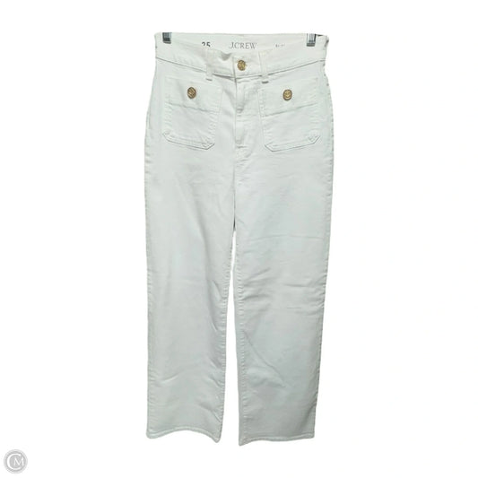 Slim Wide Leg Jean By J. Crew In White, Size: 0/25