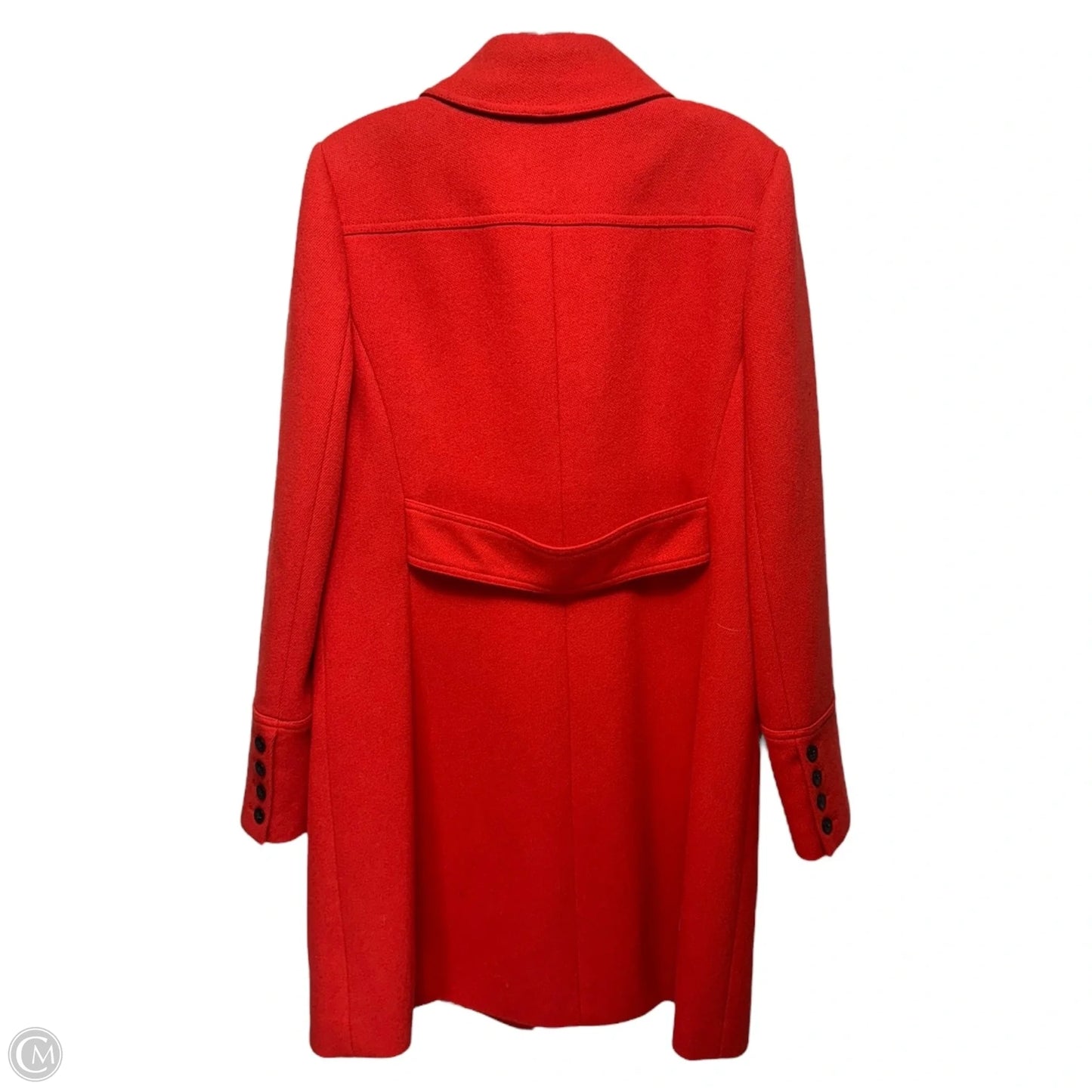 Coat Wool Blend By J. Crew In Orange, Size: M estimated