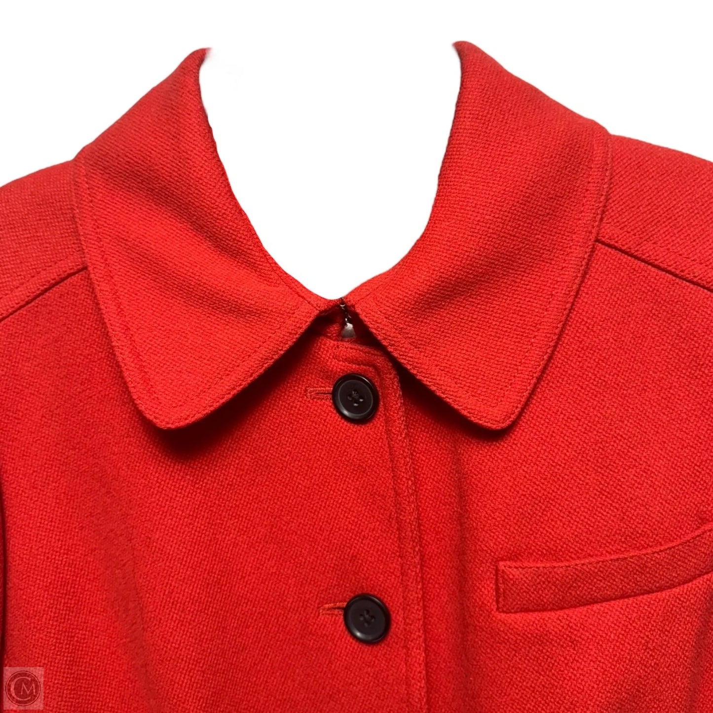Coat Wool Blend By J. Crew In Orange, Size: M estimated