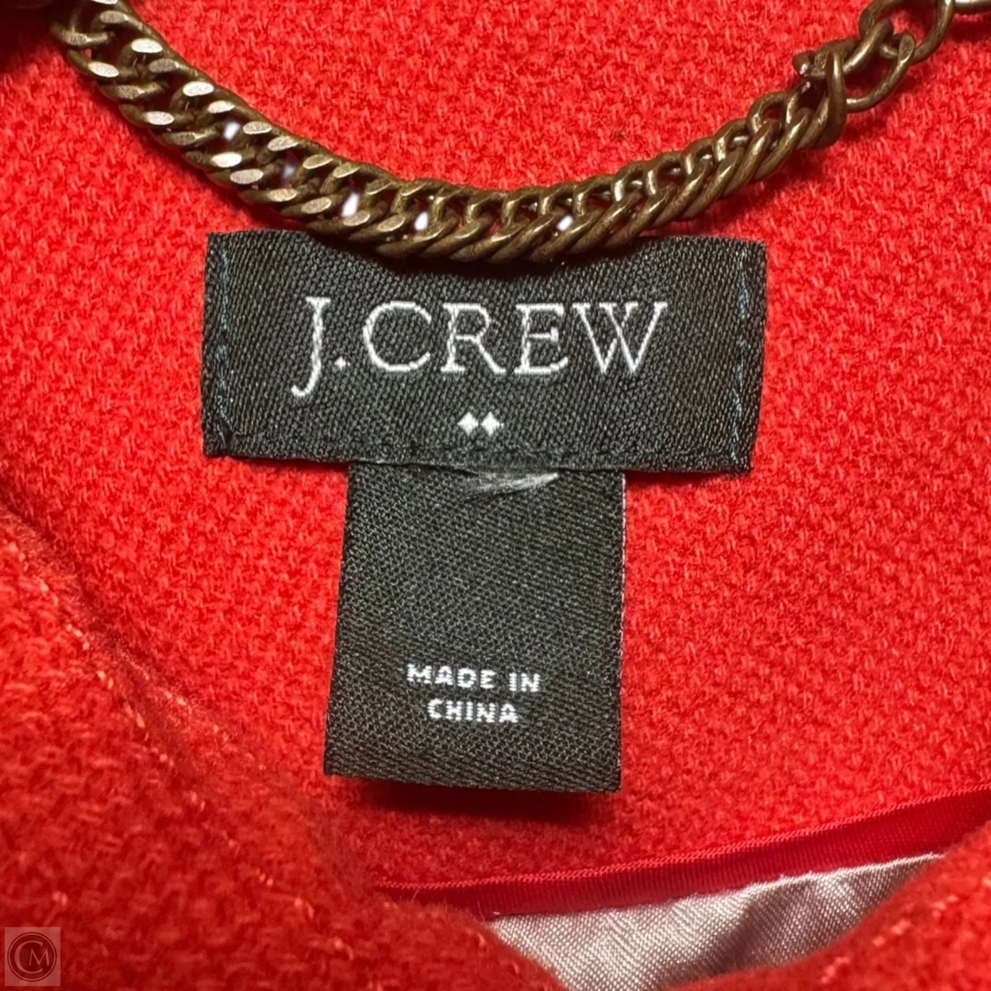 Coat Wool Blend By J. Crew In Orange, Size: M estimated
