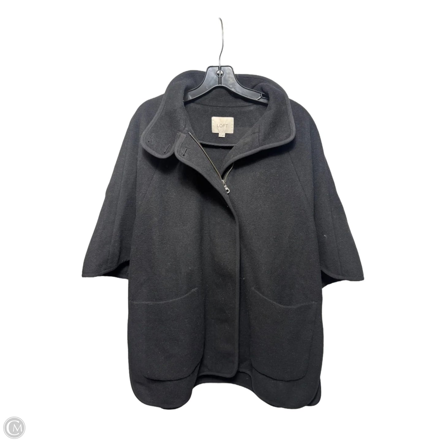 Coat Wool By Loft In Black, Size: Xs