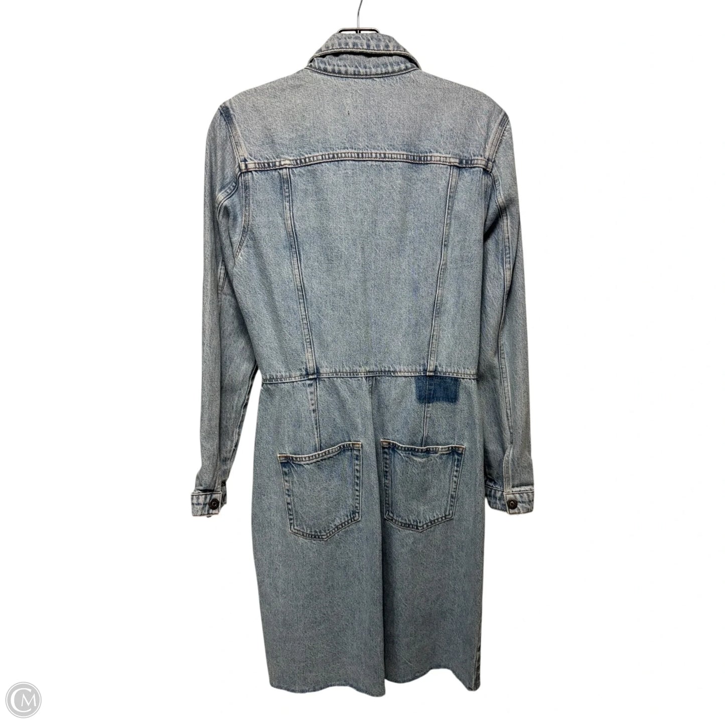 Jordyn Button-Down Long-Sleeve Denim Dress By Etica In Blue Denim, Size: S