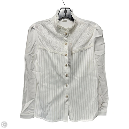 Top Long Sleeve Unbranded In White, Size: 4