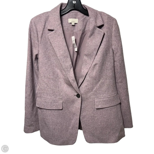 Wool Blend Blazer By Loft In Purple, Size: 8