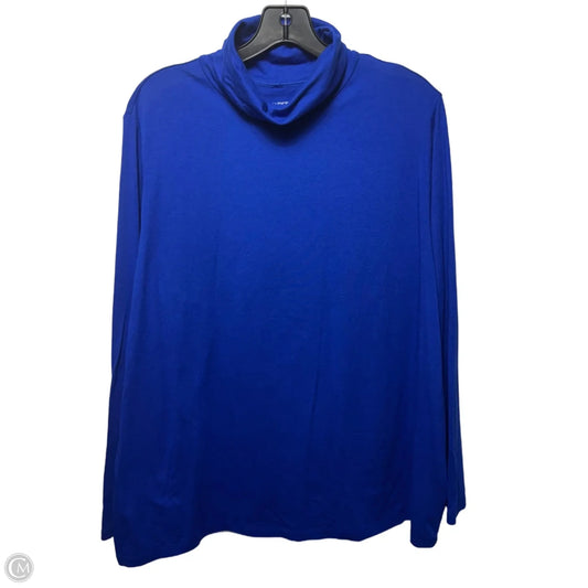 Top Long Sleeve Basic By Lands End In Blue, Size: 2x