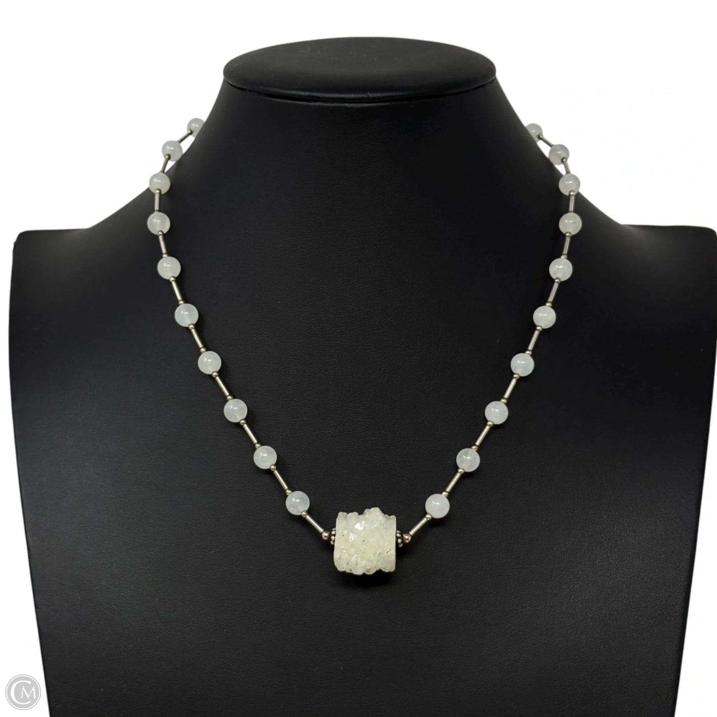 Sterling Silver & Quartz Beaded Pendant Necklace