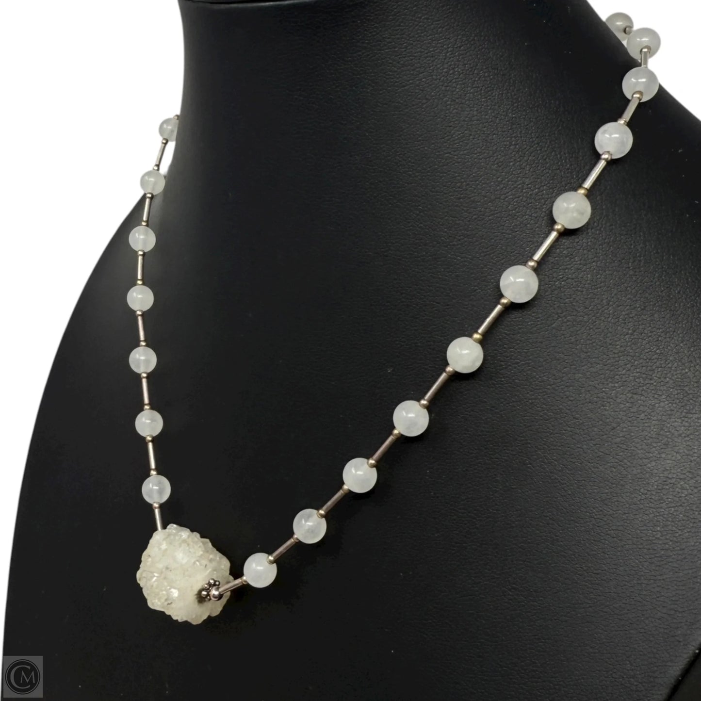 Sterling Silver & Quartz Beaded Pendant Necklace