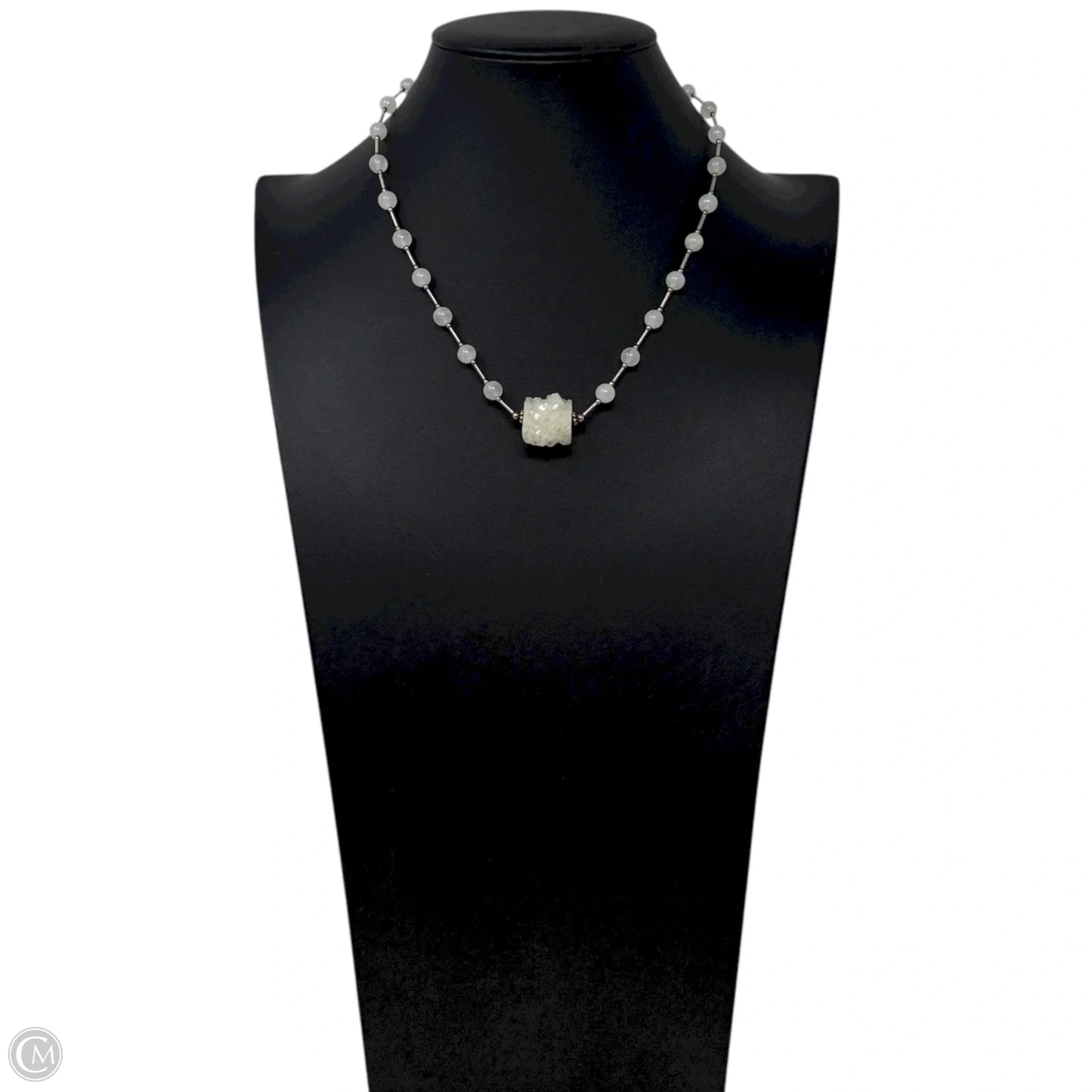 Sterling Silver & Quartz Beaded Pendant Necklace