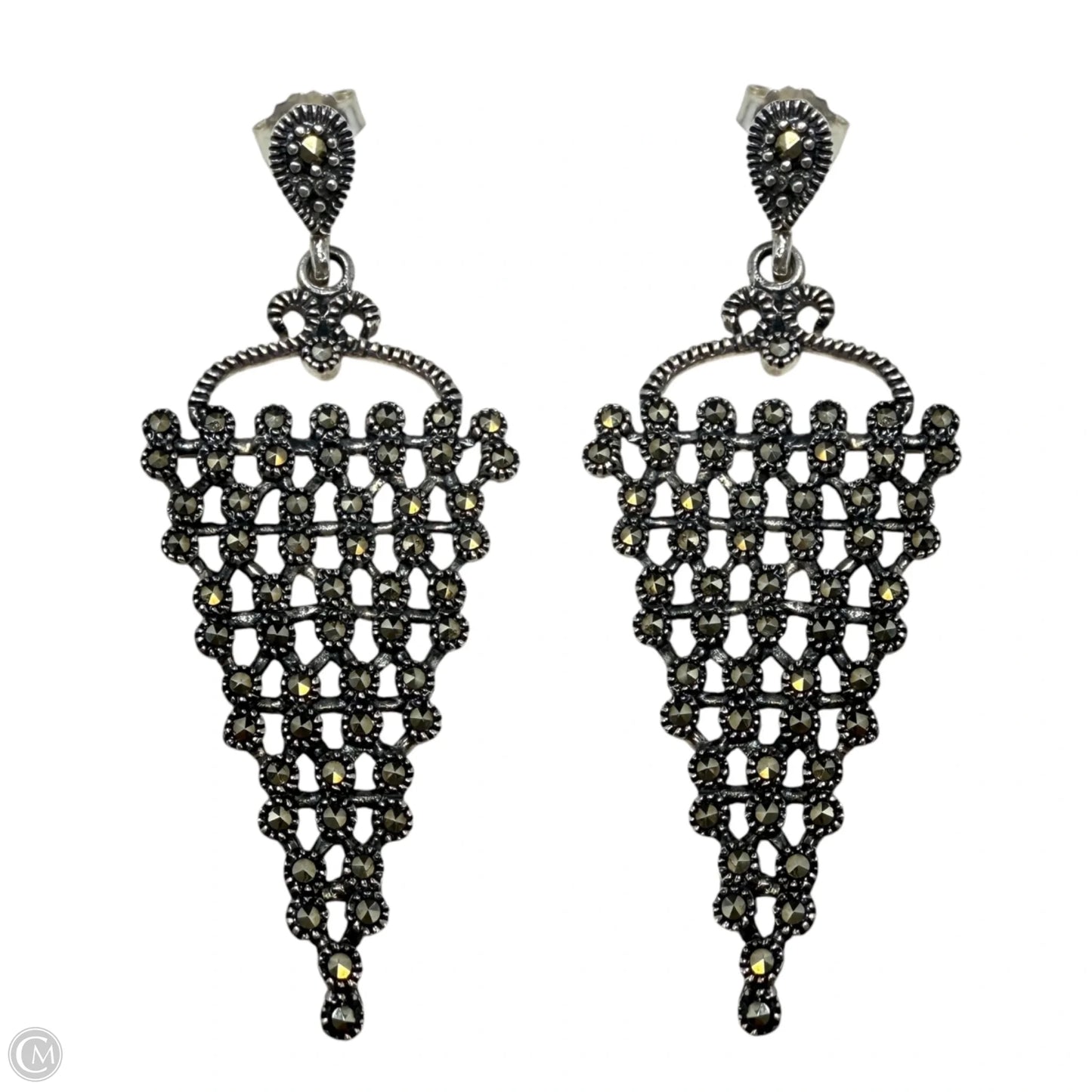 Vintage Sterling Silver Chandelier Earrings