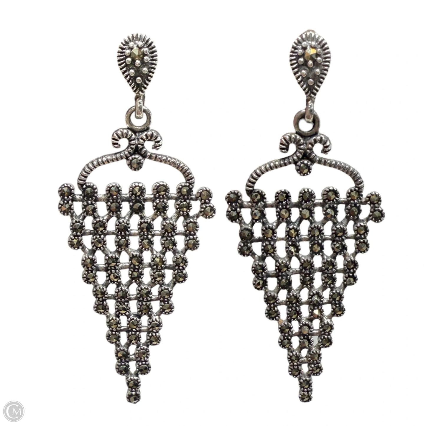 Vintage Sterling Silver Chandelier Earrings