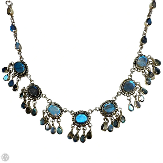 Sterling Silver & Labradorite Collar Necklace
