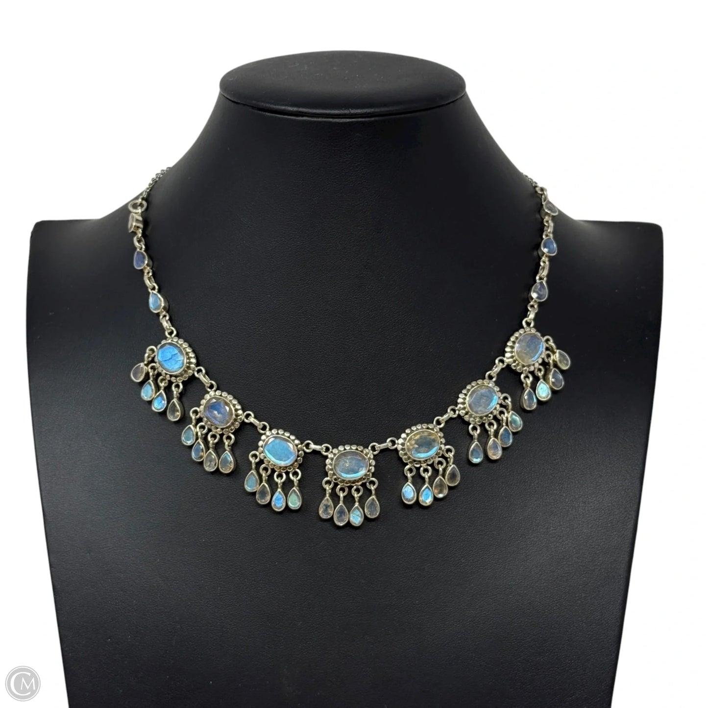 Sterling Silver & Labradorite Collar Necklace