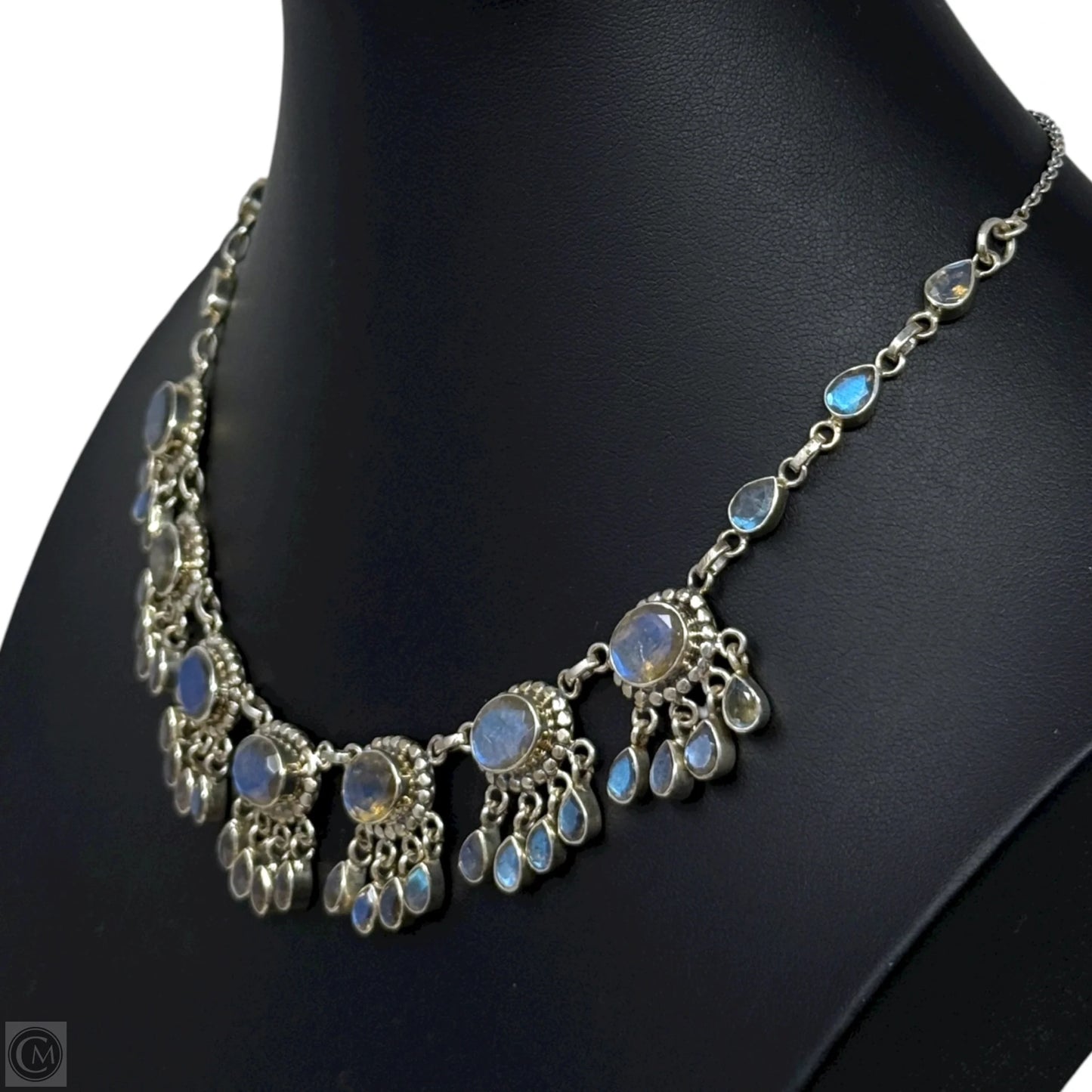Sterling Silver & Labradorite Collar Necklace