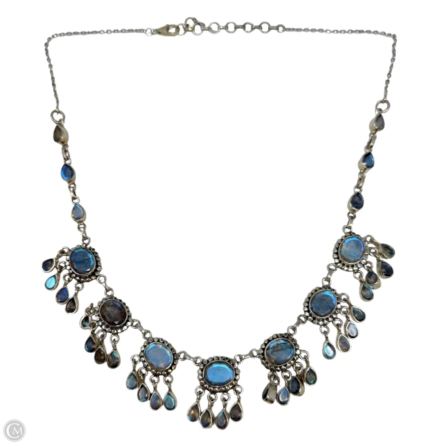 Sterling Silver & Labradorite Collar Necklace