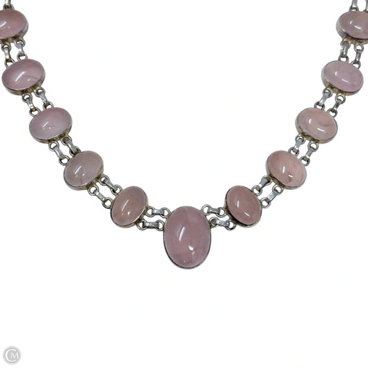 Sterling Silver & Rose Quartz Necklace