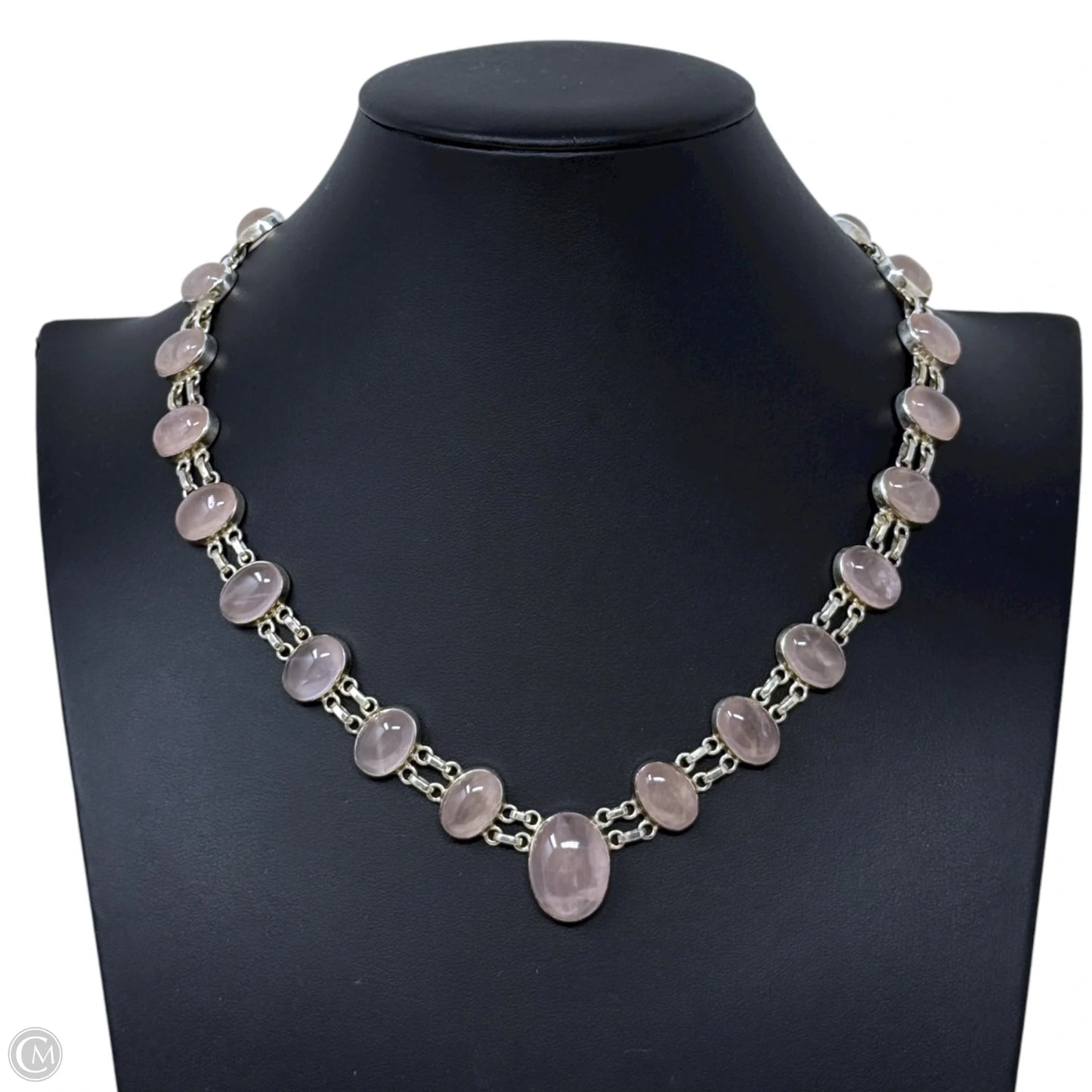 Sterling Silver & Rose Quartz Necklace
