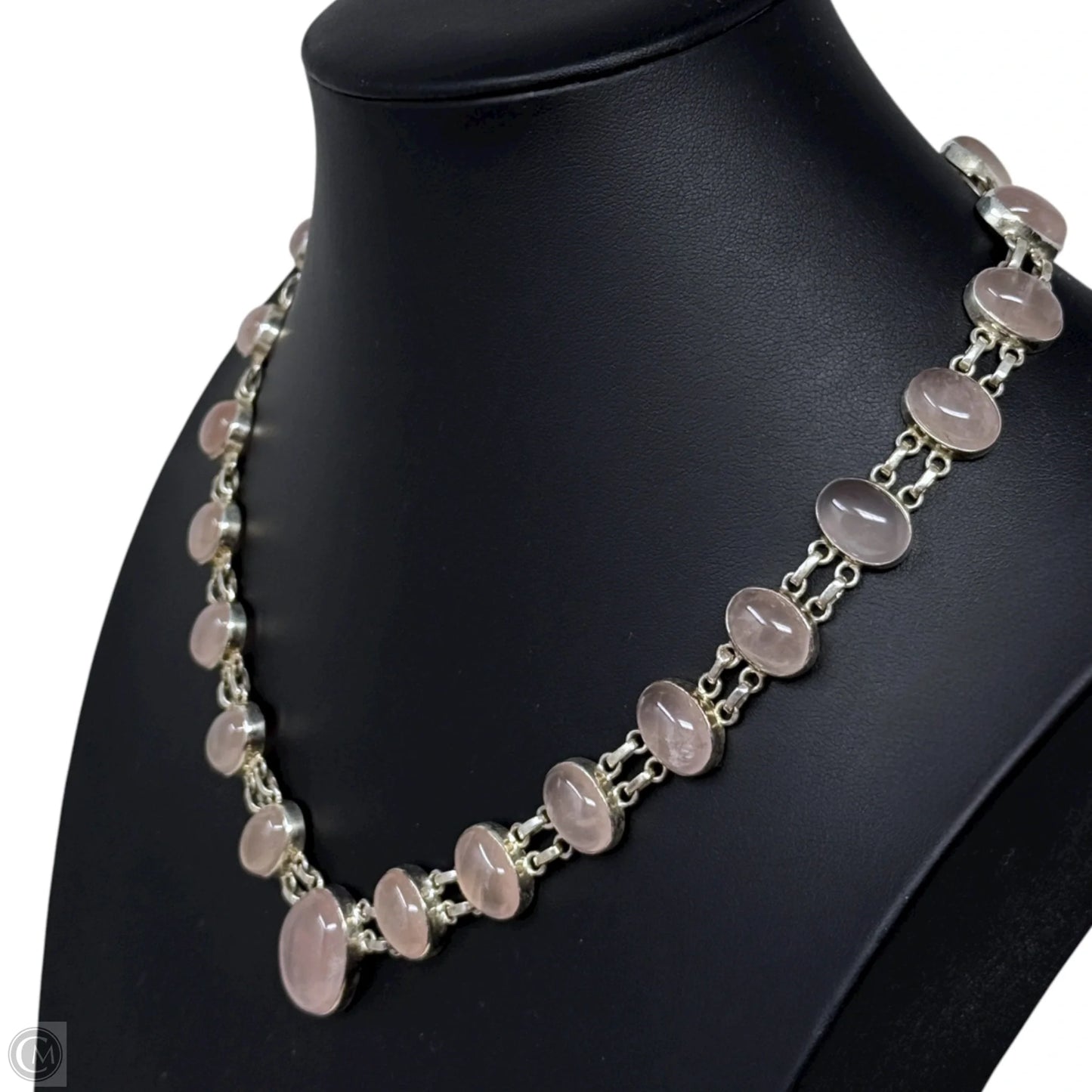 Sterling Silver & Rose Quartz Necklace