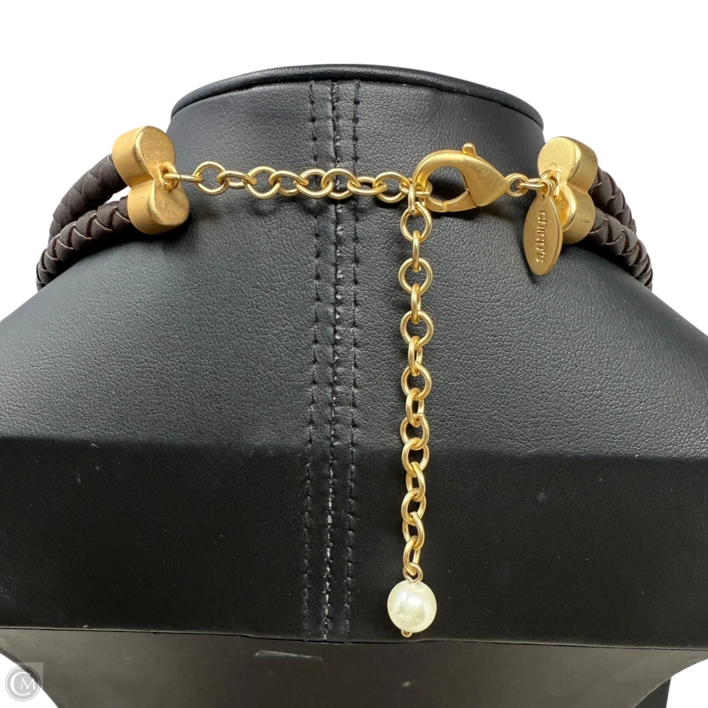 Braided Cord With Faux Pearl & Sparkle Beads Layered Necklace By Chicos