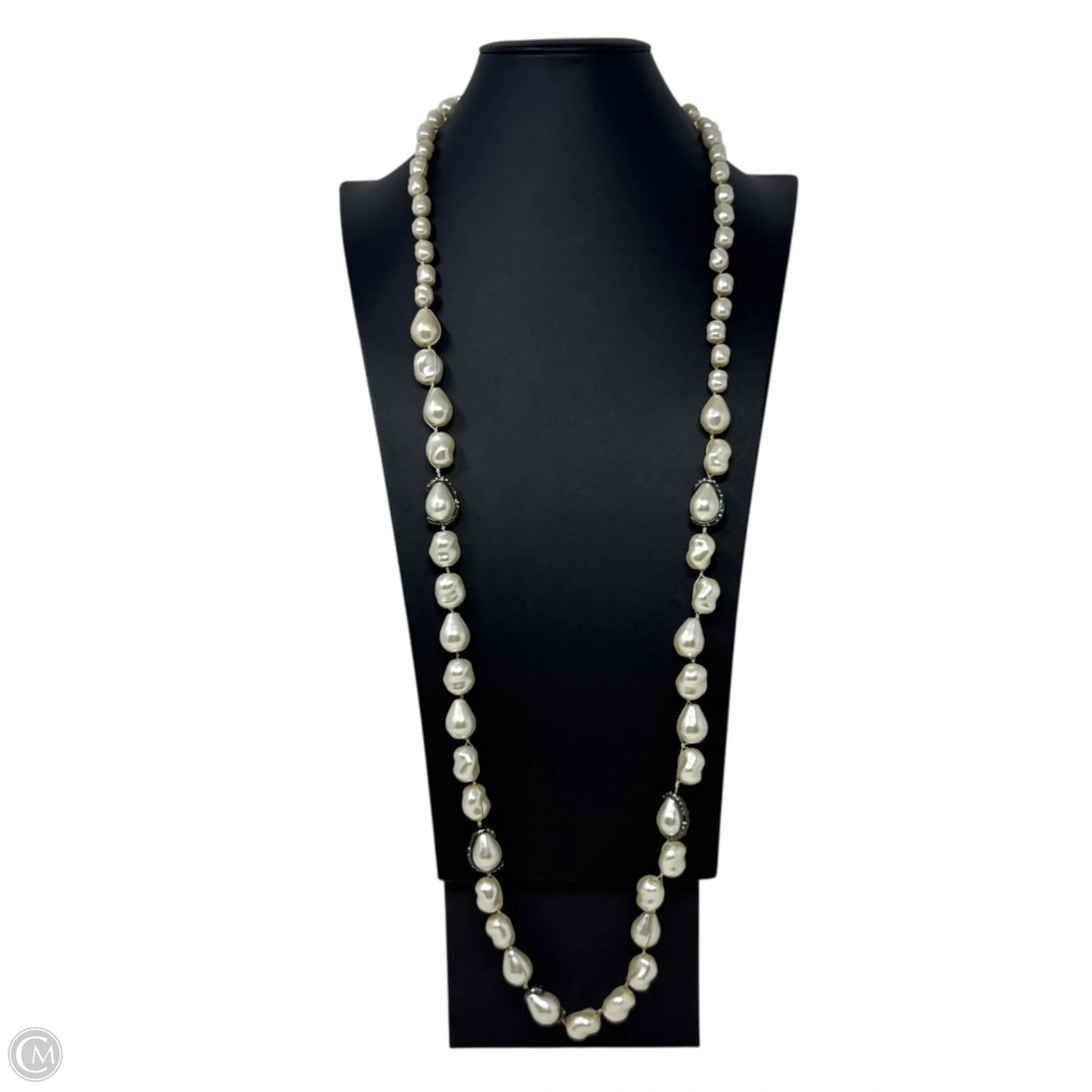 Faux Baroque Pearl Station Necklace By Chicos