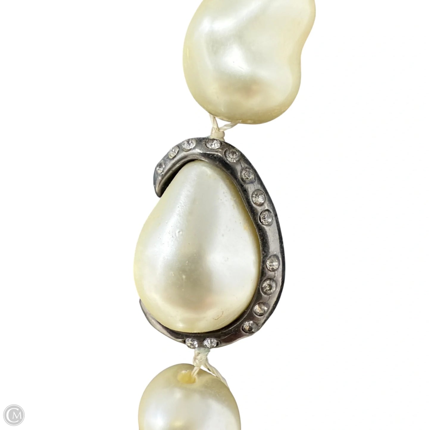 Faux Baroque Pearl Station Necklace By Chicos