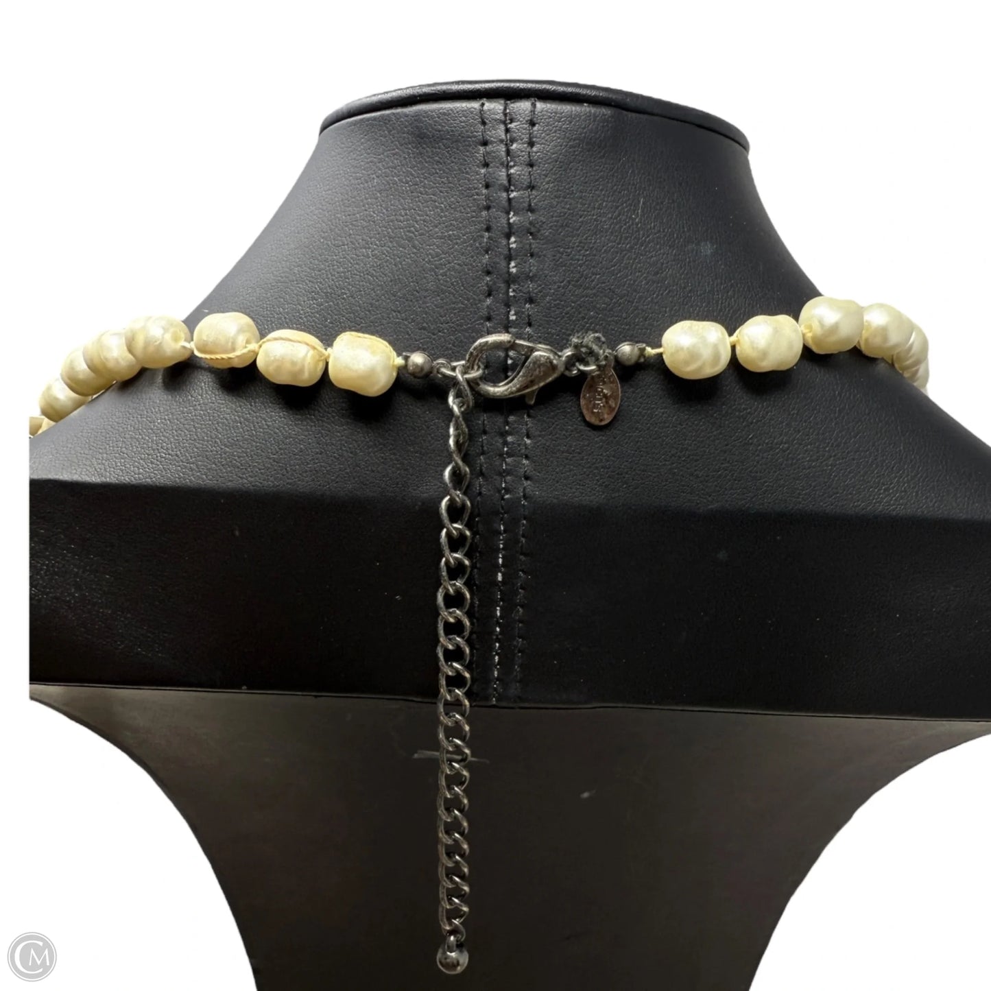 Faux Baroque Pearl Station Necklace By Chicos