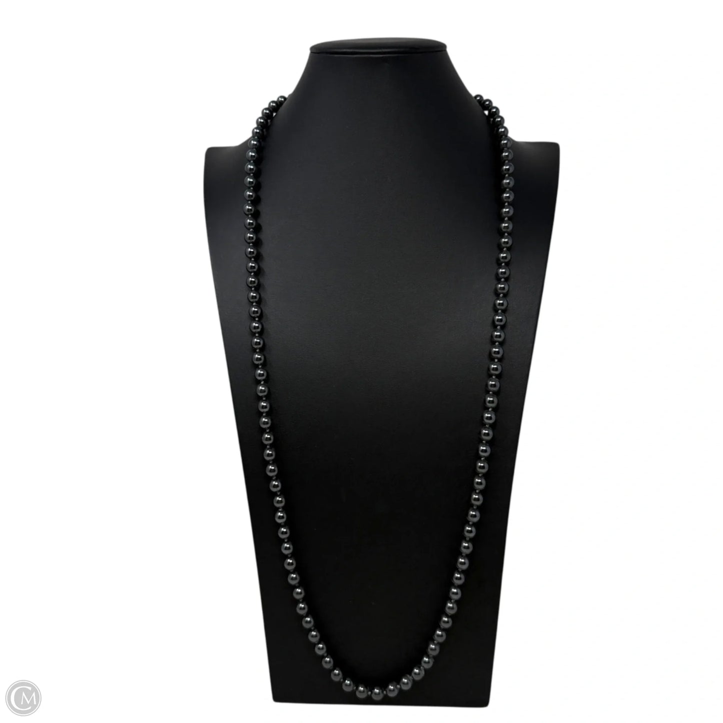 Faux Black Pearl Beaded Long Necklace By Chicos