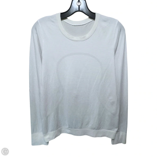 Athletic Top Long Sleeve Crewneck By Lululemon In White, Size: S