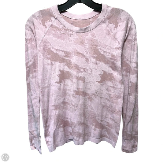 Athletic Top Long Sleeve Crewneck By Lululemon In Pink, Size: S