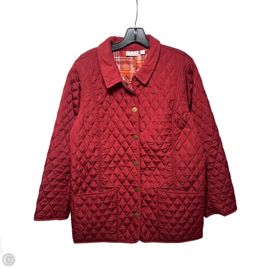 Coat Puffer & Quilted By Joan Rivers In Red, Size: L