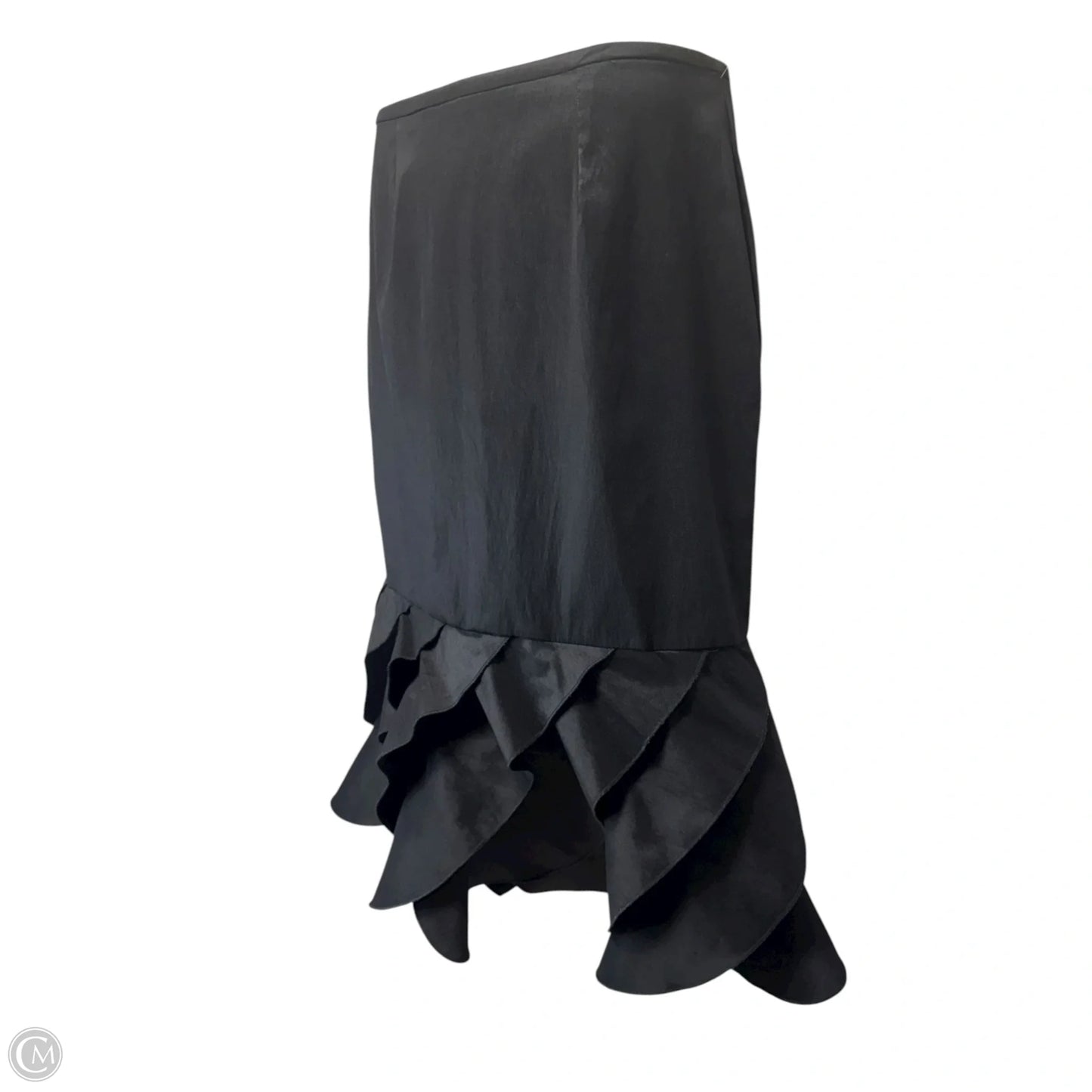 Silk Skirt Midi By Tadashi In Black, Size: 12