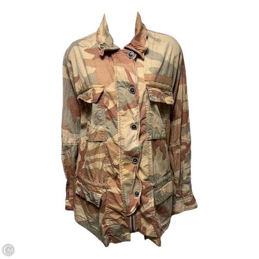 Jacket Utility By Free People In Camouflage Print, Size: S