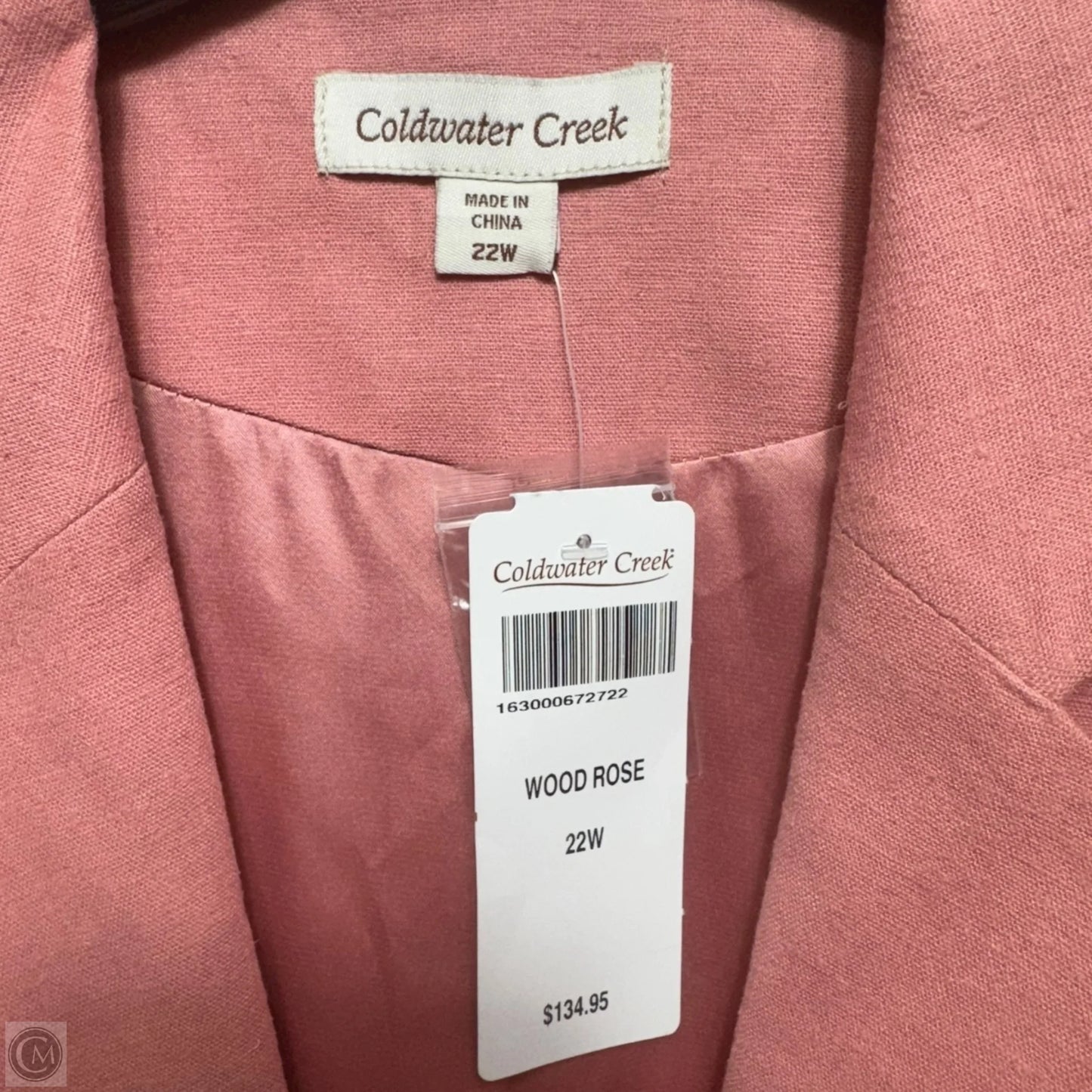 Blazer By Coldwater Creek In Wood Rose, Size: 22