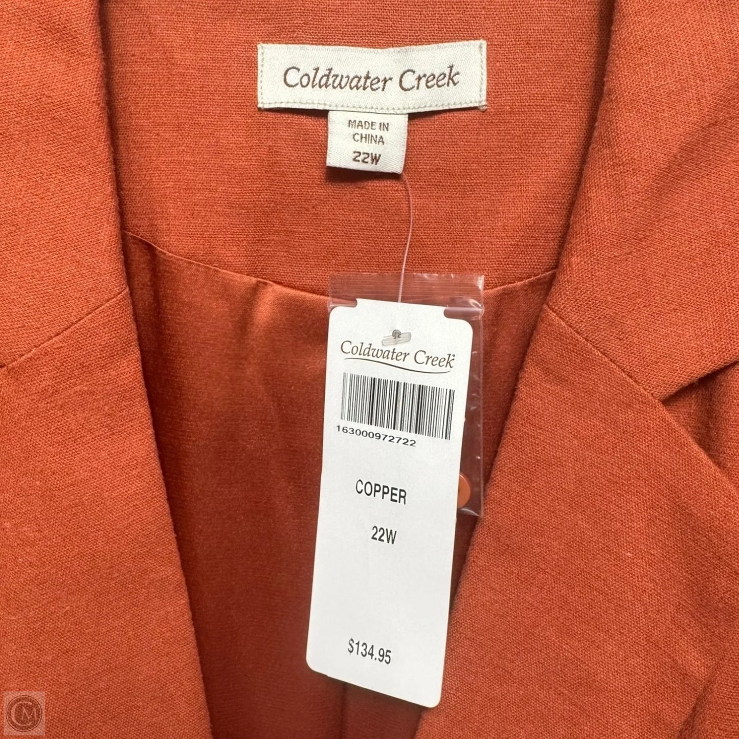 Blazer By Coldwater Creek In Copper, Size: 22