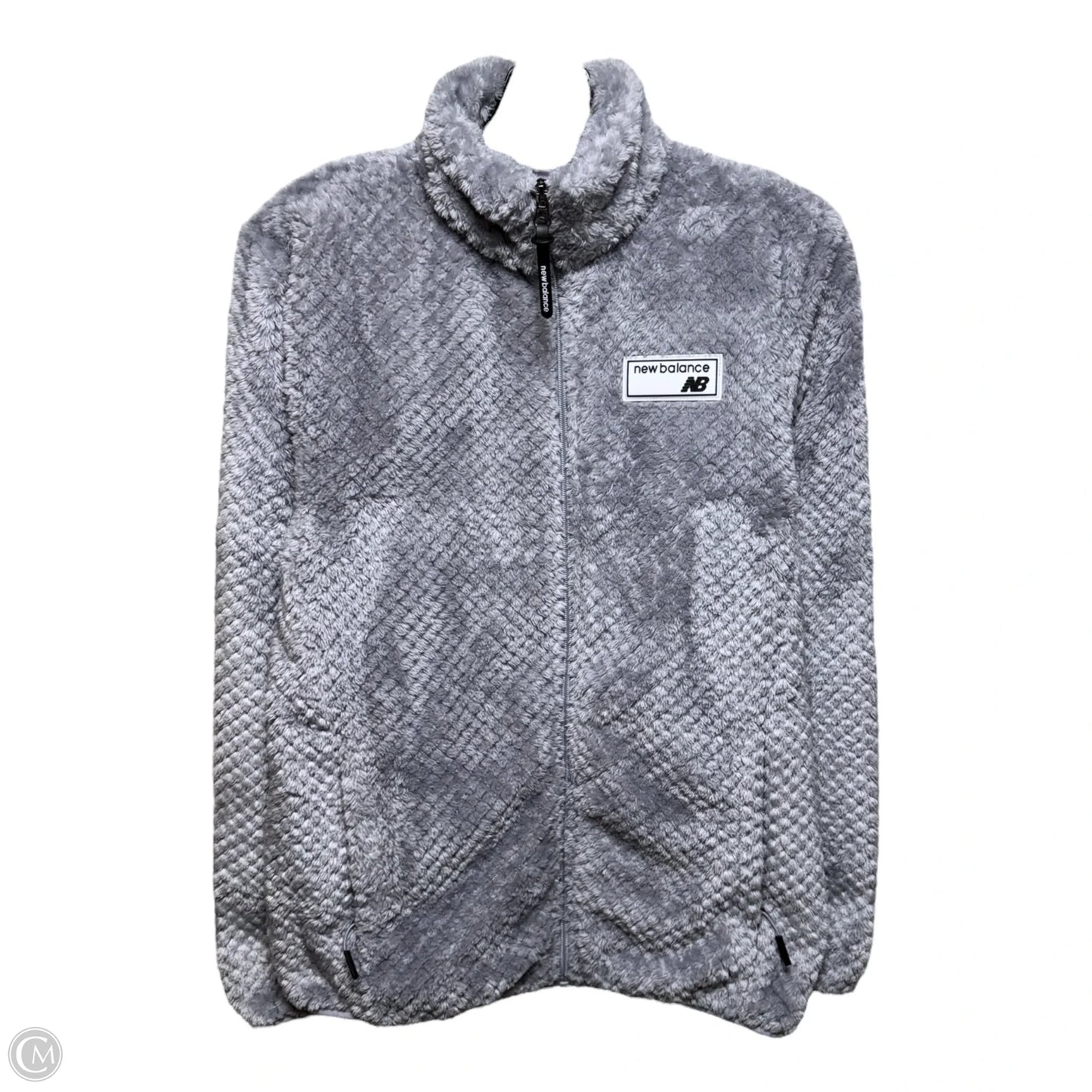 Jacket Fleece By New Balance In Grey, Size: L