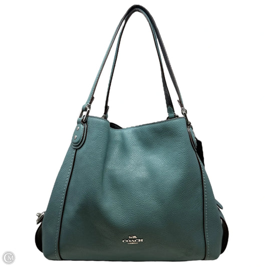 Edie Shoulder Bag 31 in Polished Pebble Leather Designer By Coach, Size: Medium