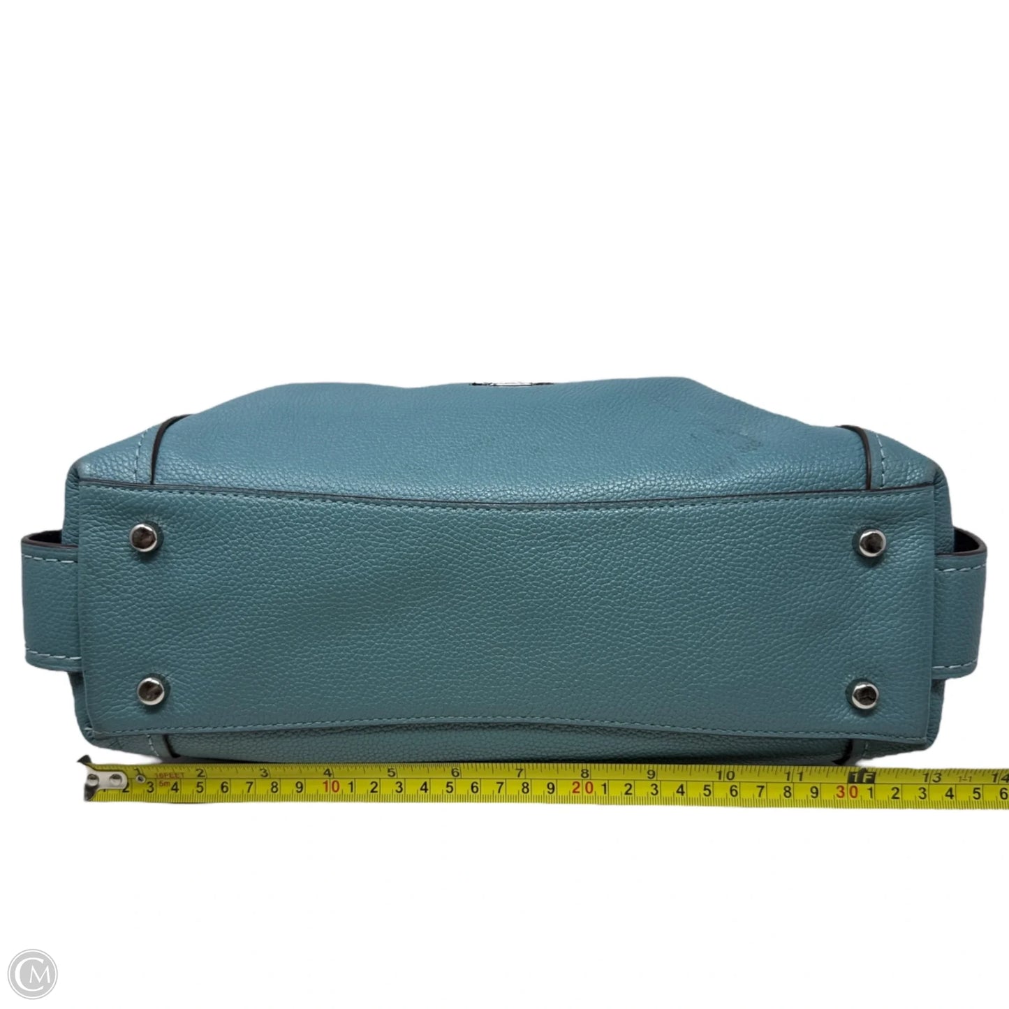 Edie Shoulder Bag 31 in Polished Pebble Leather Designer By Coach, Size: Medium