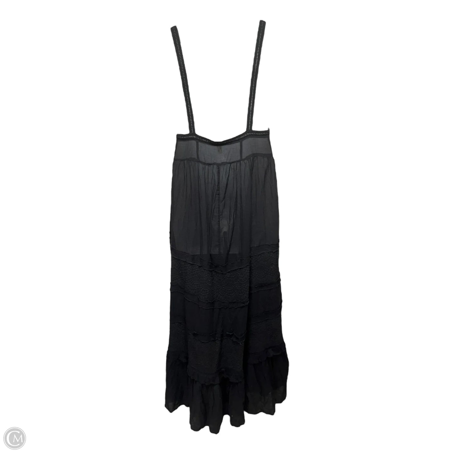 Isabella Button Down Maxi Slip Dress By Free People Intimately In Black, Size: L