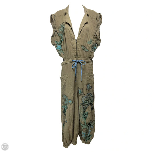 Embroidered Jumpsuit By Free People In Green, Size: S