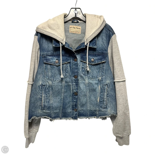 Jacket Denim By We The Free In Blue & Grey, Size: M
