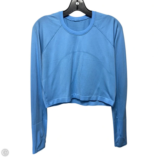 Athletic Top Long Sleeve Crewneck By Lululemon In Blue, Size: 12