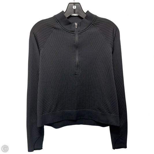 Athletic Top Long Sleeve Collar By Lululemon In Black, Size: 8
