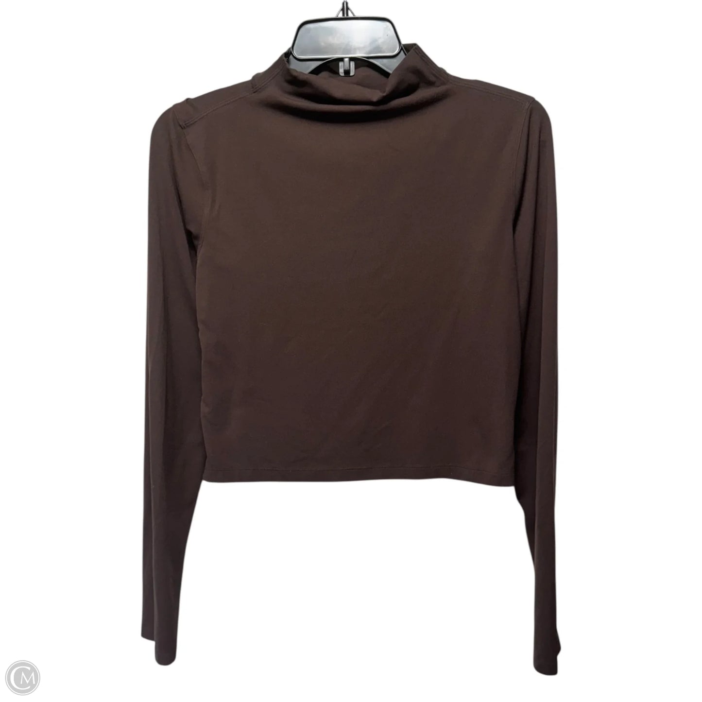 Athletic Top Long Sleeve Collar By Lululemon In Brown, Size: M