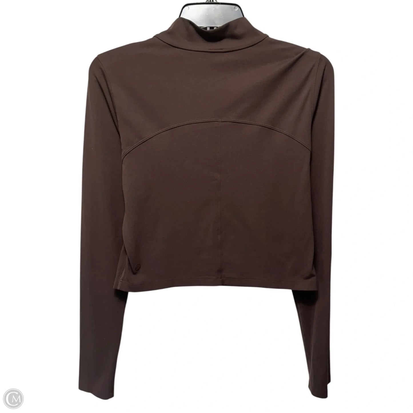Athletic Top Long Sleeve Collar By Lululemon In Brown, Size: M