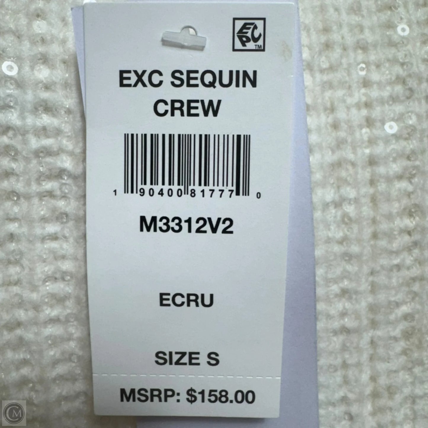 Sequin Crewneck Sweater By Design History In Cream, Size: S