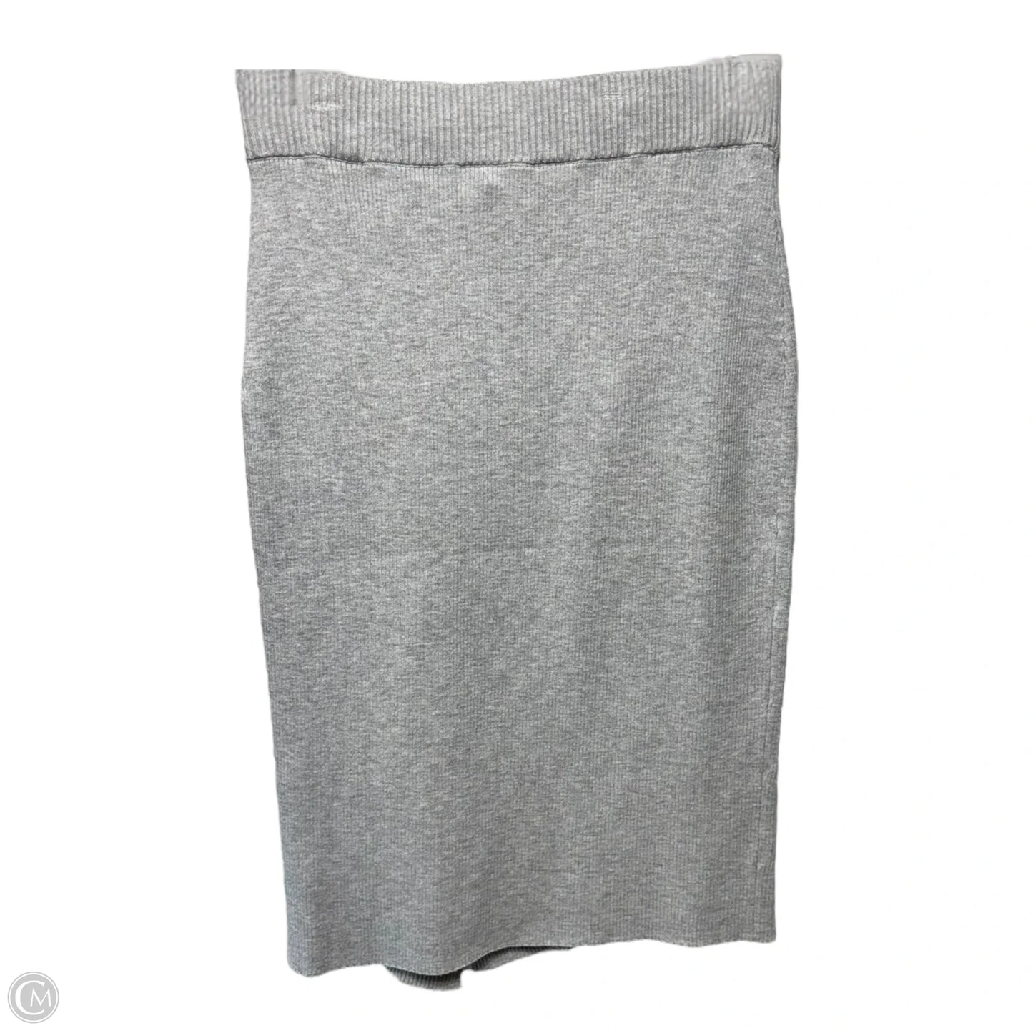 Knit Ribbed Skirt Designer By Milly In Grey, Size: S