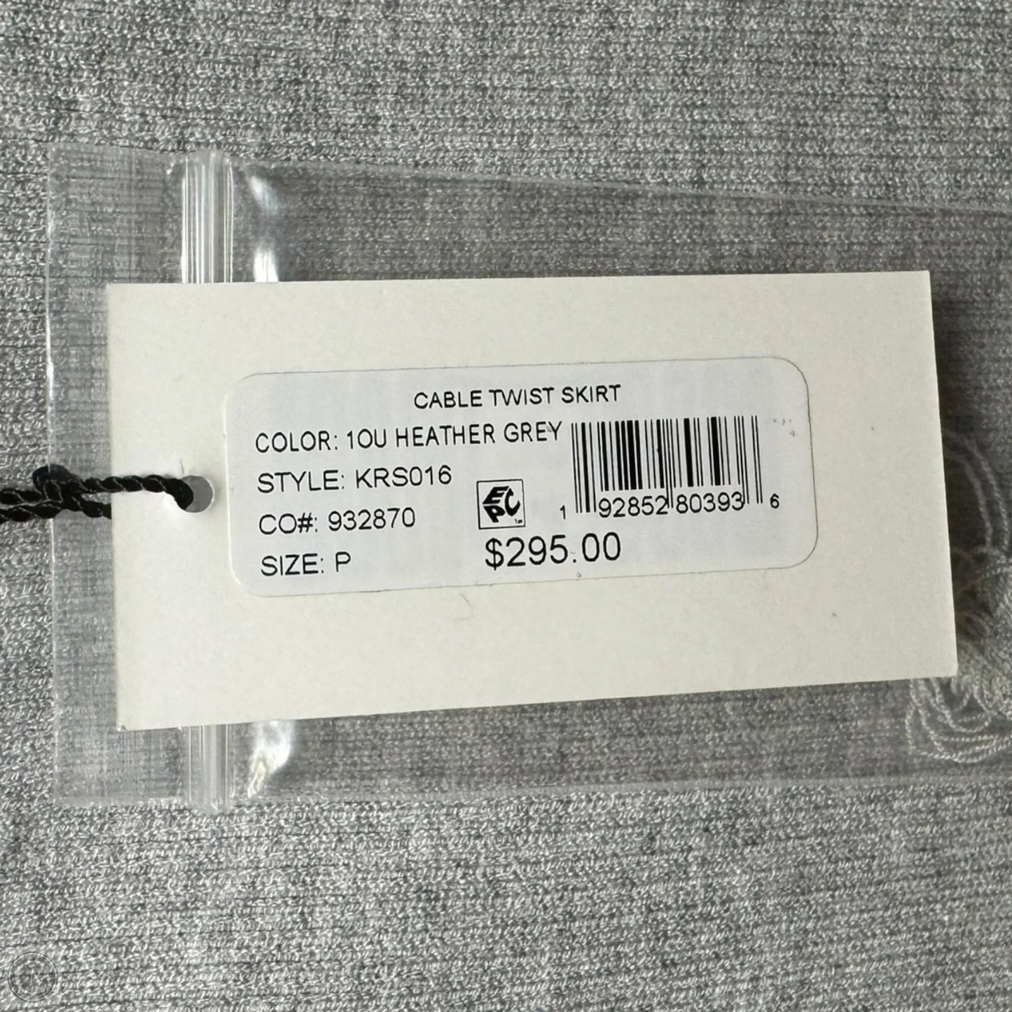 Knit Ribbed Skirt Designer By Milly In Grey, Size: S
